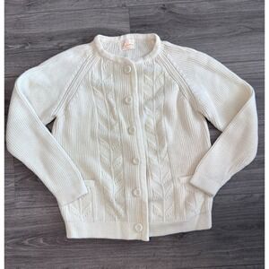 Vintage Knit Cardigan S/M 70s 80s Sweater Crean Grannycore Cottagecore‎ Belfarin